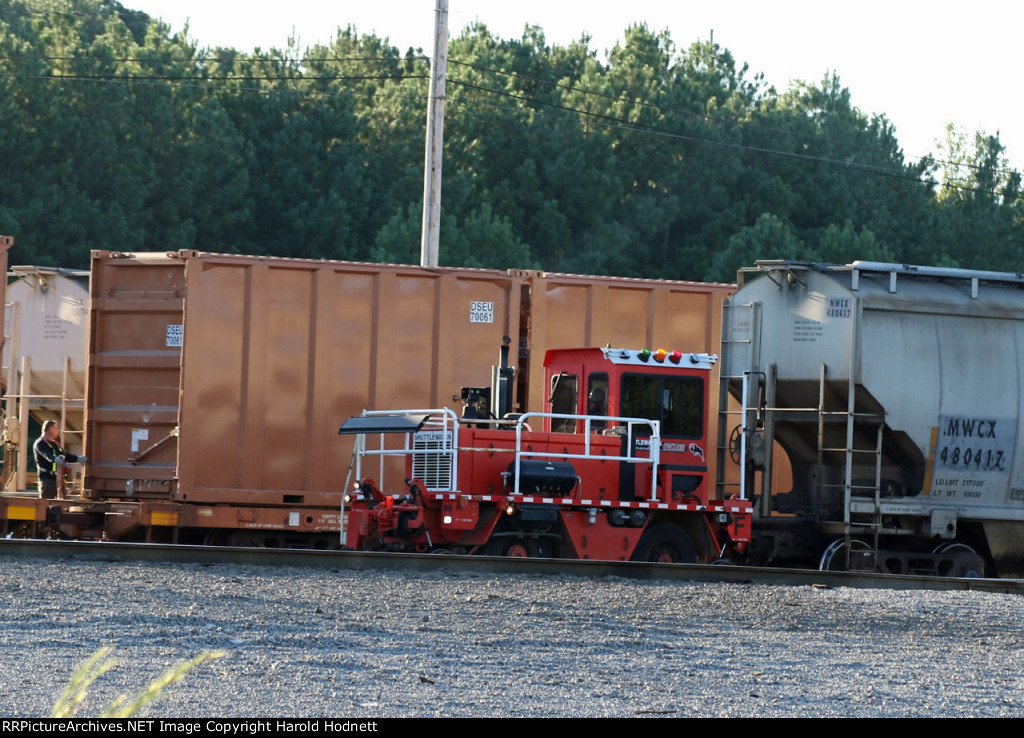 Trackmobile working in the yard